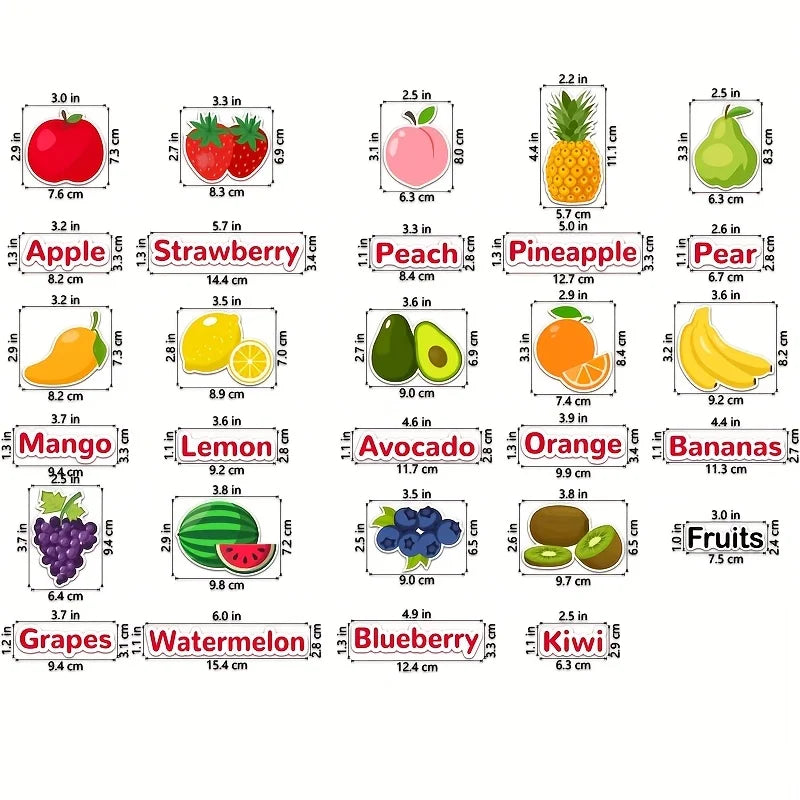 58Pcs Felt Fruits & Vegetables Sorting & Matching Game