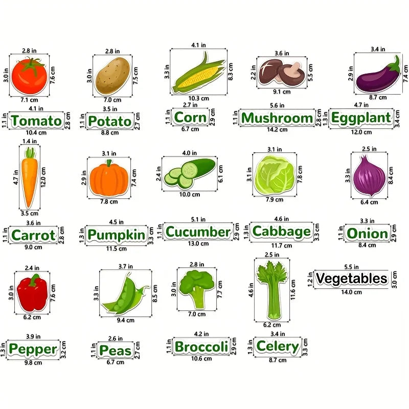 58Pcs Felt Fruits & Vegetables Sorting & Matching Game