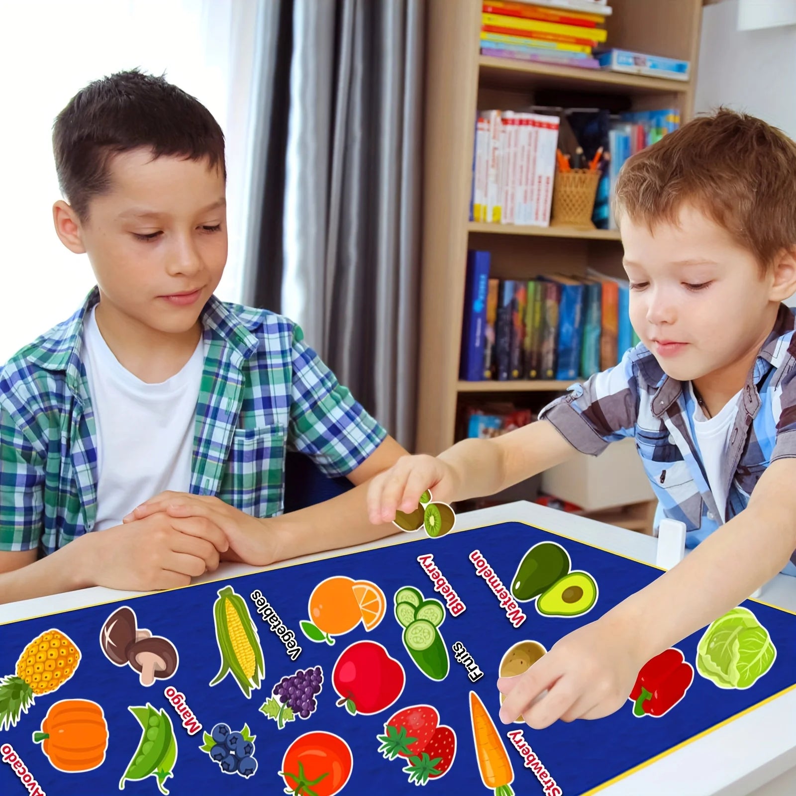 58Pcs Felt Fruits & Vegetables Sorting & Matching Game