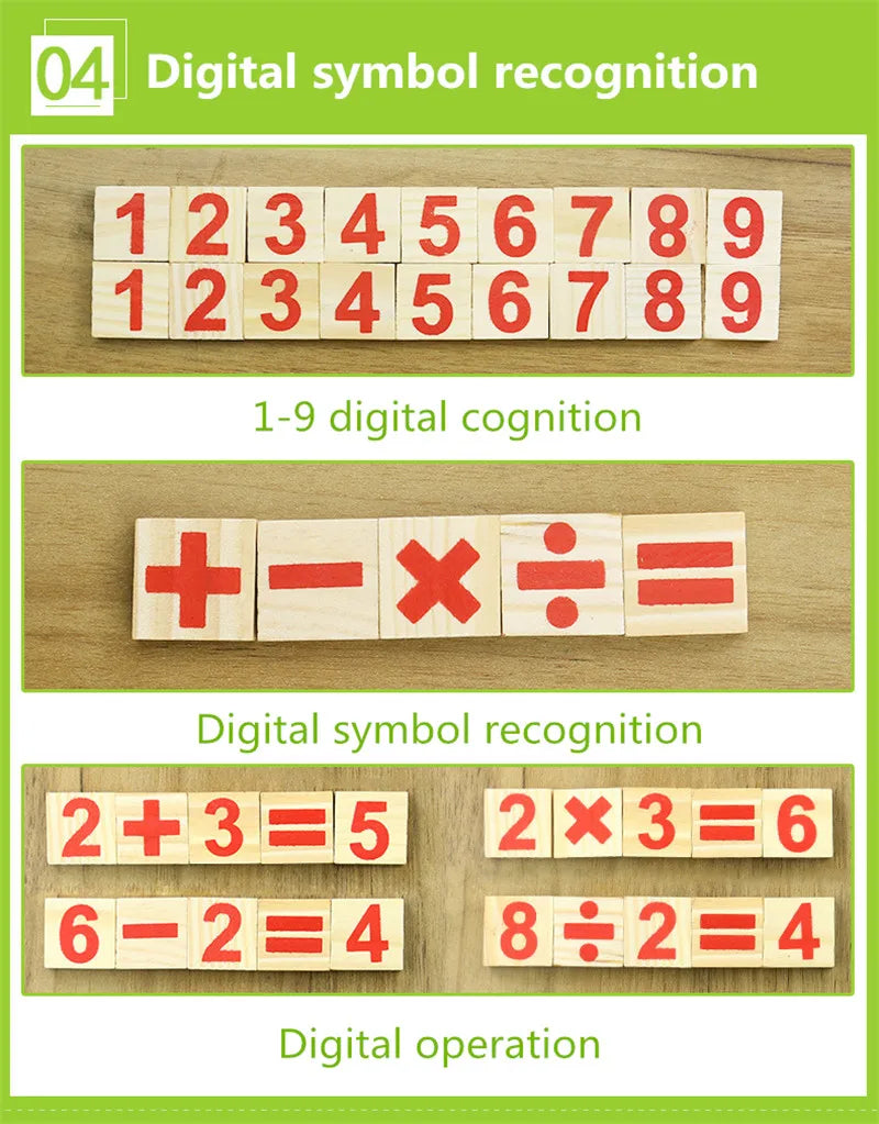 Children Learning Math Wooden Educational Toys