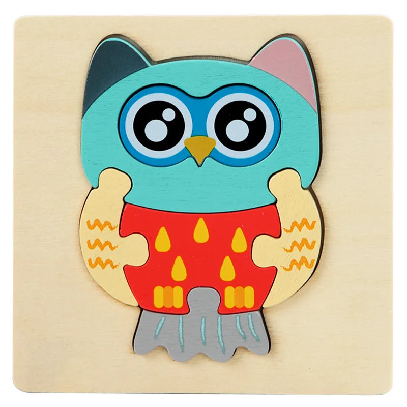 3D Wood Cognitive Jigsaw Puzzle