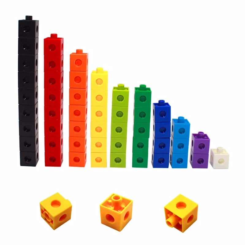 100pcs 10colors Multilink Linking Counting Cubes