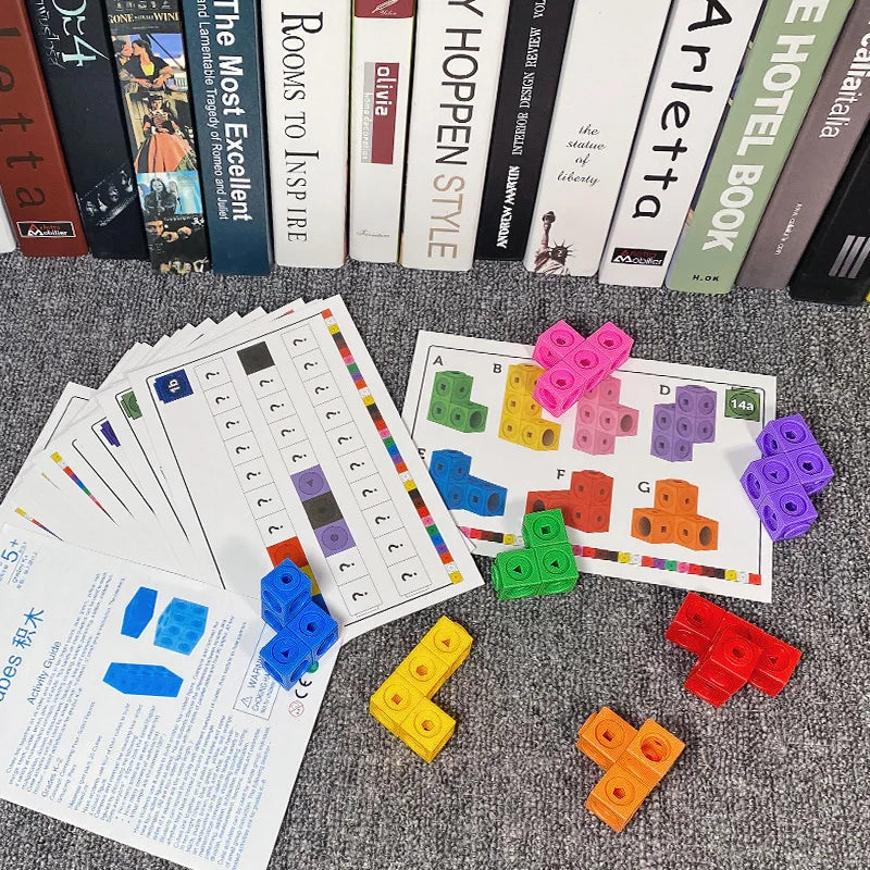 100pcs 10colors Multilink Linking Counting Cubes
