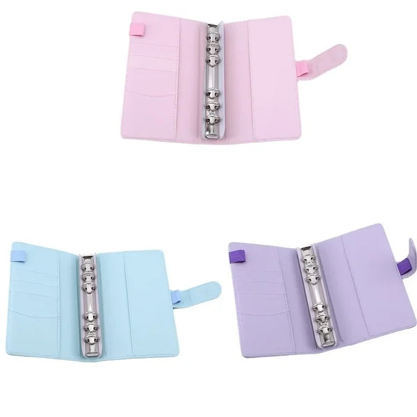 Macaroon Color A6/A5 PU Leather DIY Binder Notebook Cover