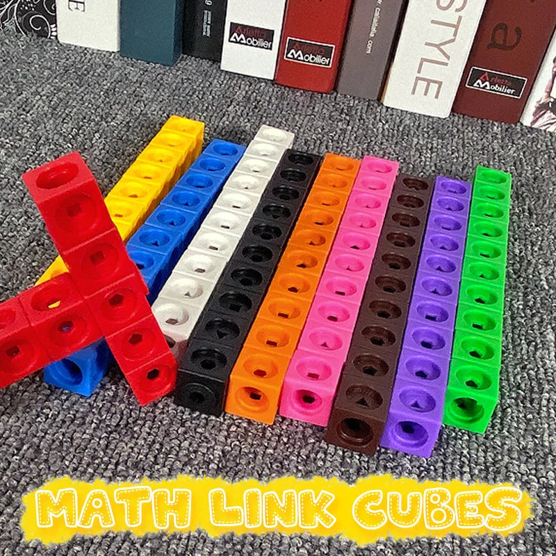 100pcs 10colors Multilink Linking Counting Cubes