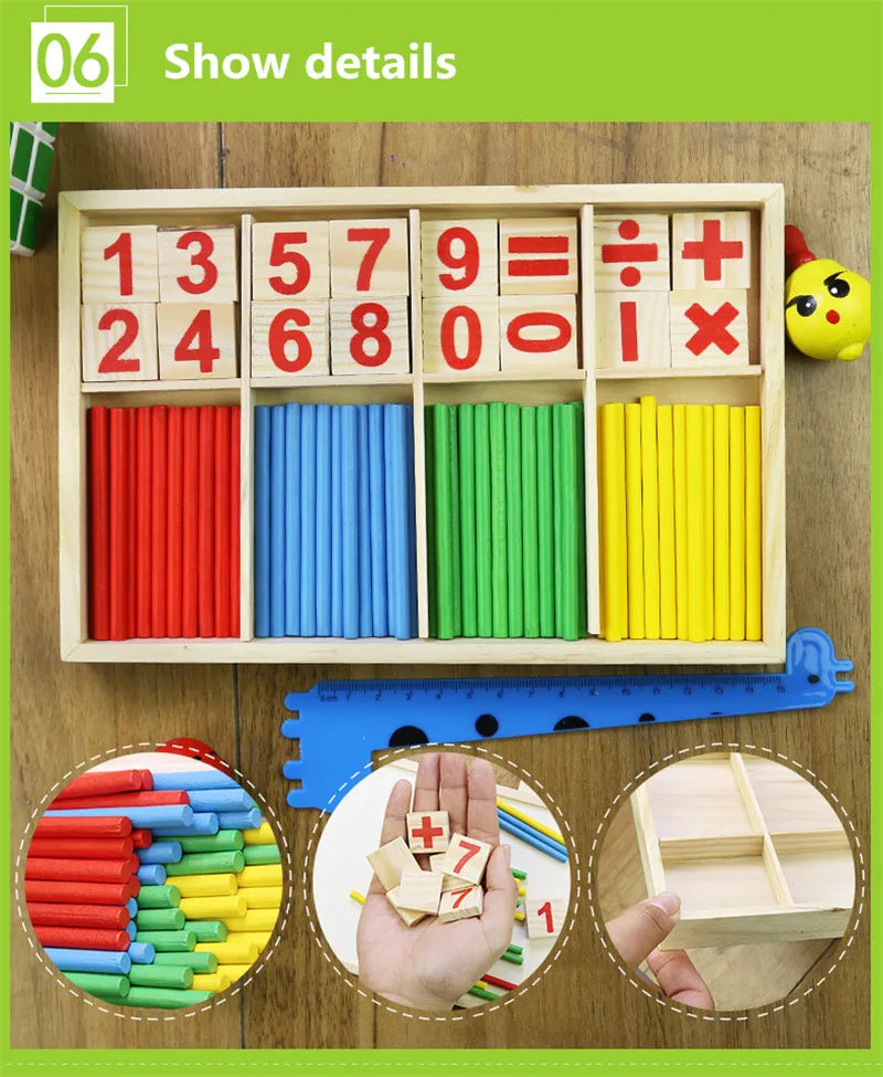 Children Learning Math Wooden Educational Toys