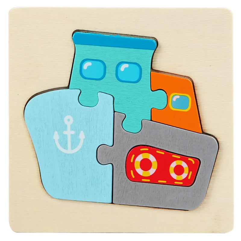 3D Wood Cognitive Jigsaw Puzzle