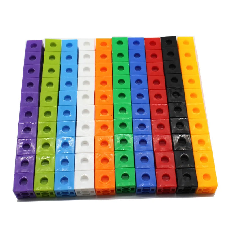 100pcs 10colors Multilink Linking Counting Cubes
