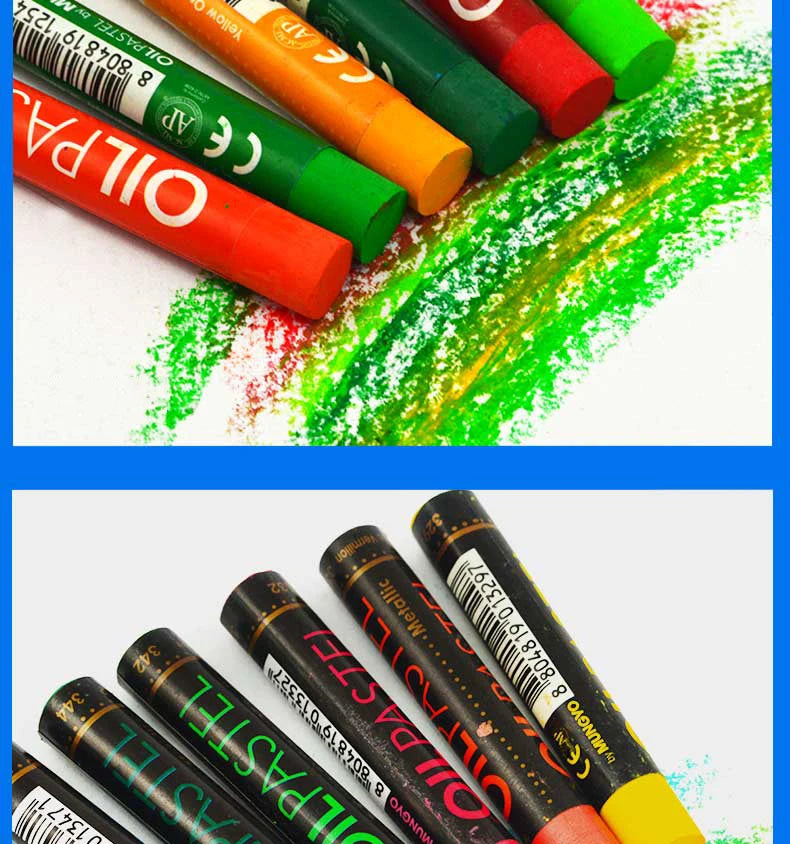 Soft Oil Pastel Dry Metallic Crayons