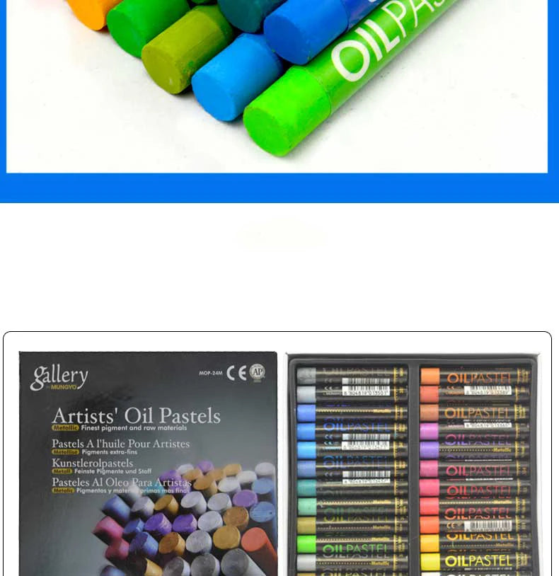 Soft Oil Pastel Dry Metallic Crayons