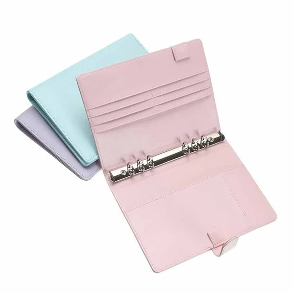 Macaroon Color A6/A5 PU Leather DIY Binder Notebook Cover
