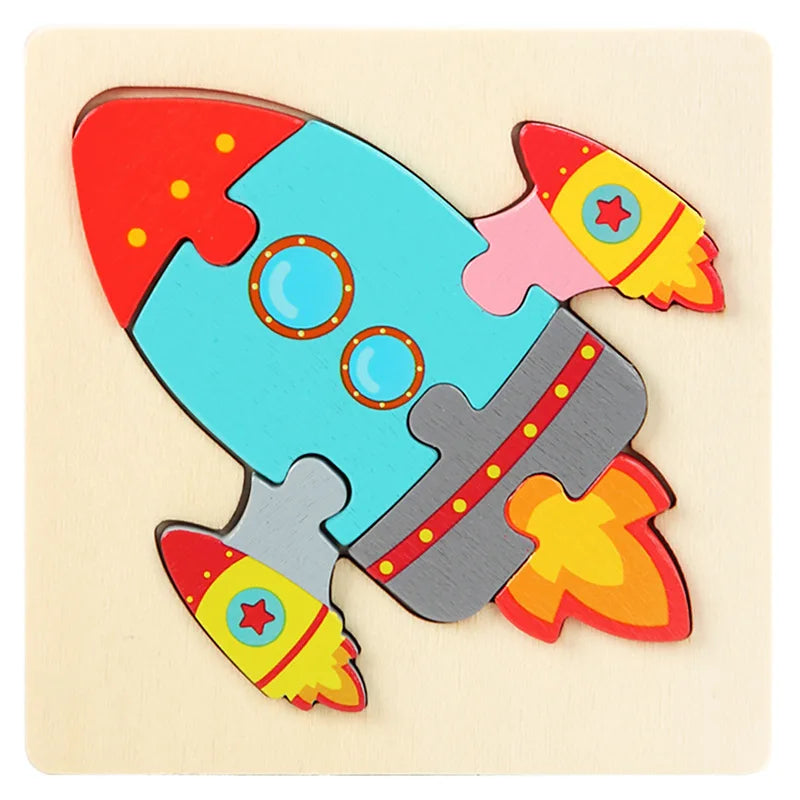 3D Wood Cognitive Jigsaw Puzzle