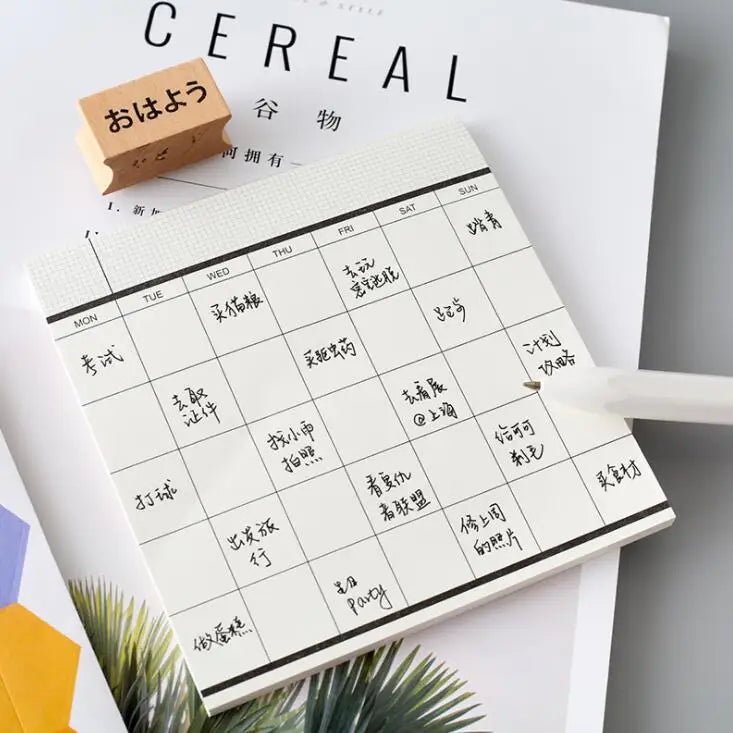 Classical 50 Sheets Weekly Monthly Planner Memo Pad