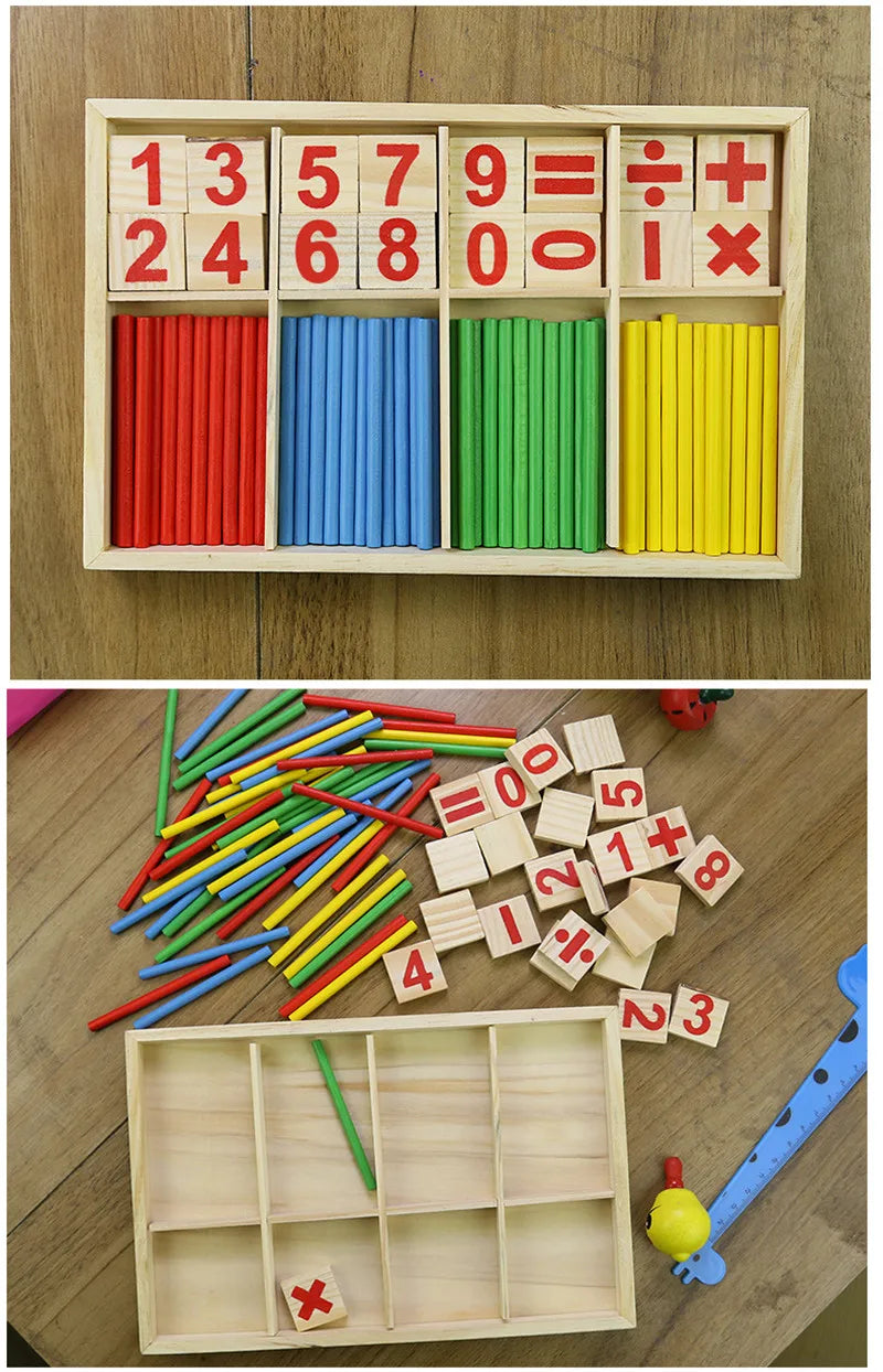 Children Learning Math Wooden Educational Toys