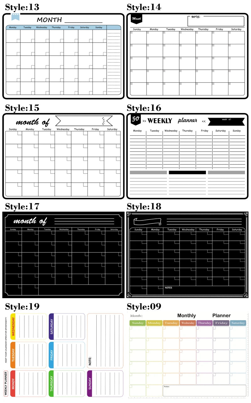 A3 Size Magnetic Monthly Planner