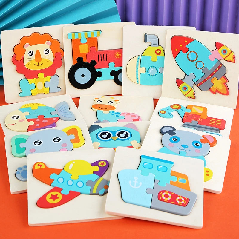 3D Wood Cognitive Jigsaw Puzzle