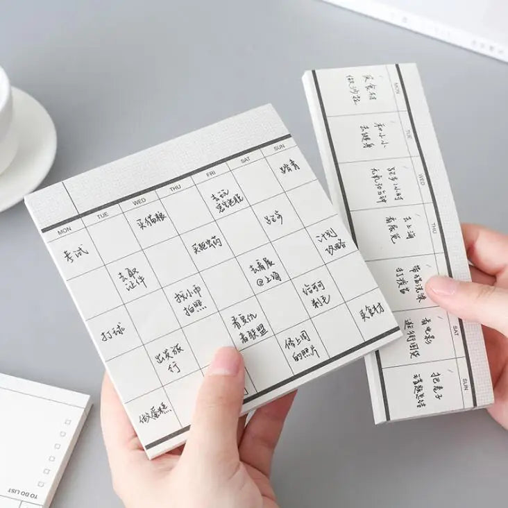 Classical 50 Sheets Weekly Monthly Planner Memo Pad