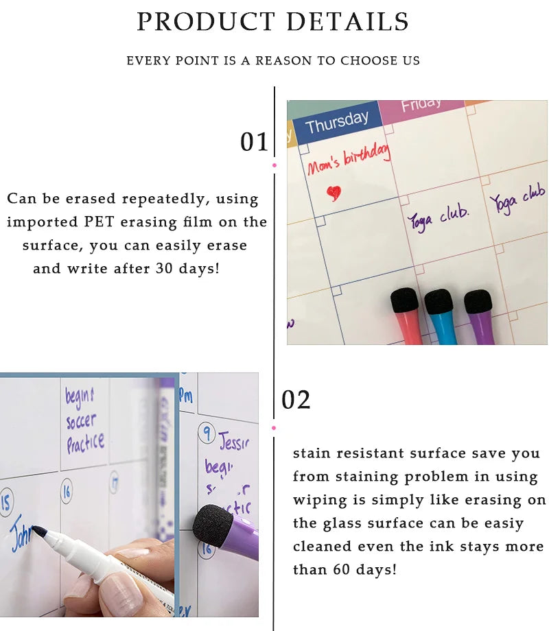 A3 Size Magnetic Monthly Planner