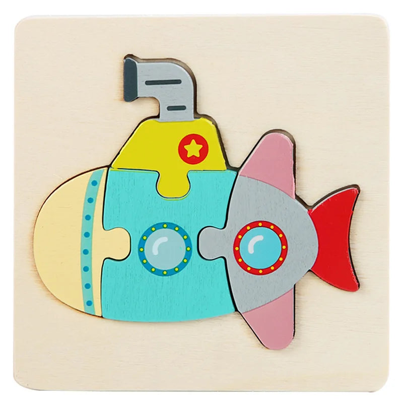 3D Wood Cognitive Jigsaw Puzzle