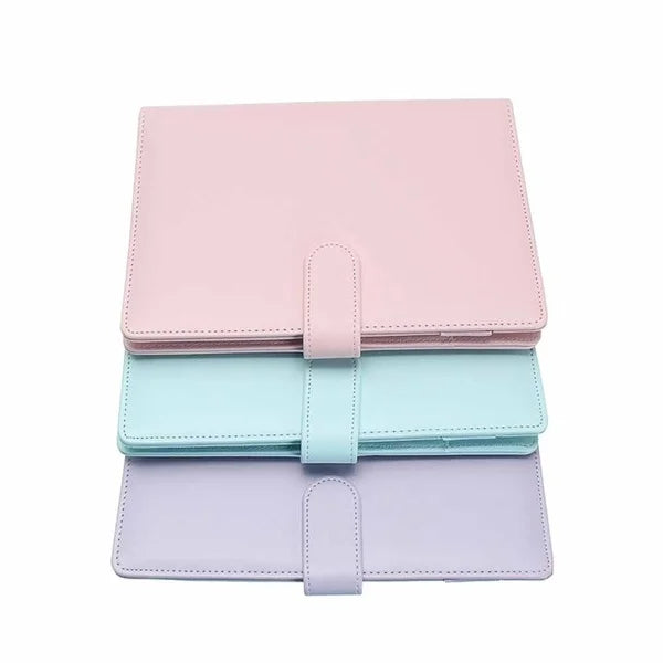 Macaroon Color A6/A5 PU Leather DIY Binder Notebook Cover