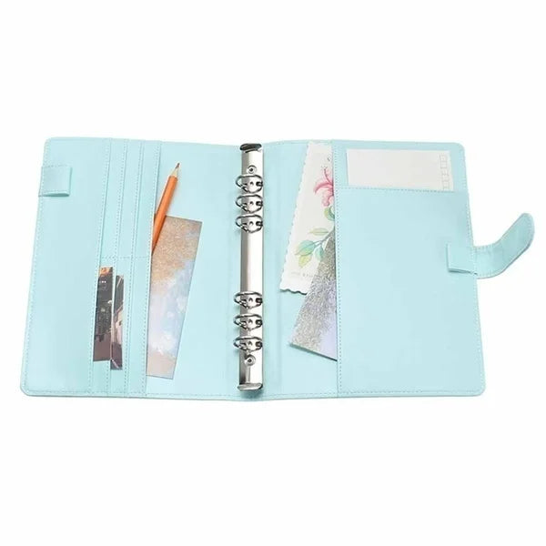 Macaroon Color A6/A5 PU Leather DIY Binder Notebook Cover