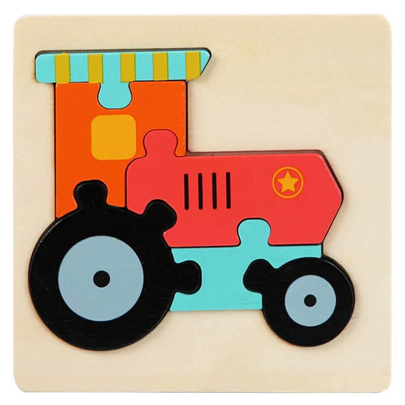 3D Wood Cognitive Jigsaw Puzzle
