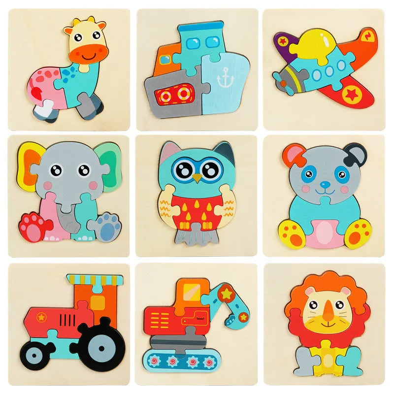 3D Wood Cognitive Jigsaw Puzzle