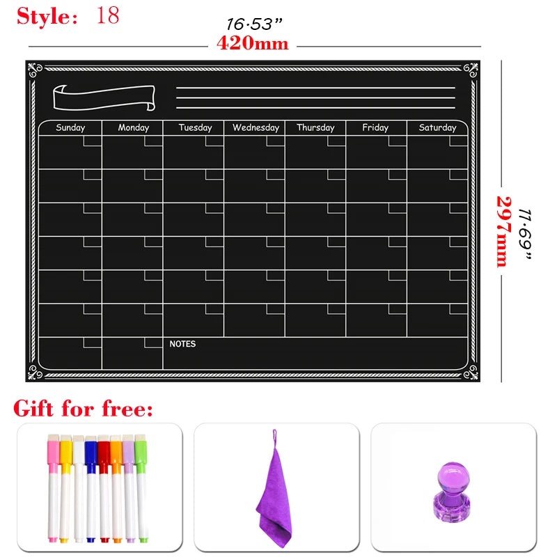 A3 Size Magnetic Monthly Planner