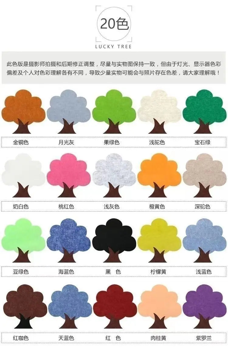 Tree Shaped Felt Board Photo Wall