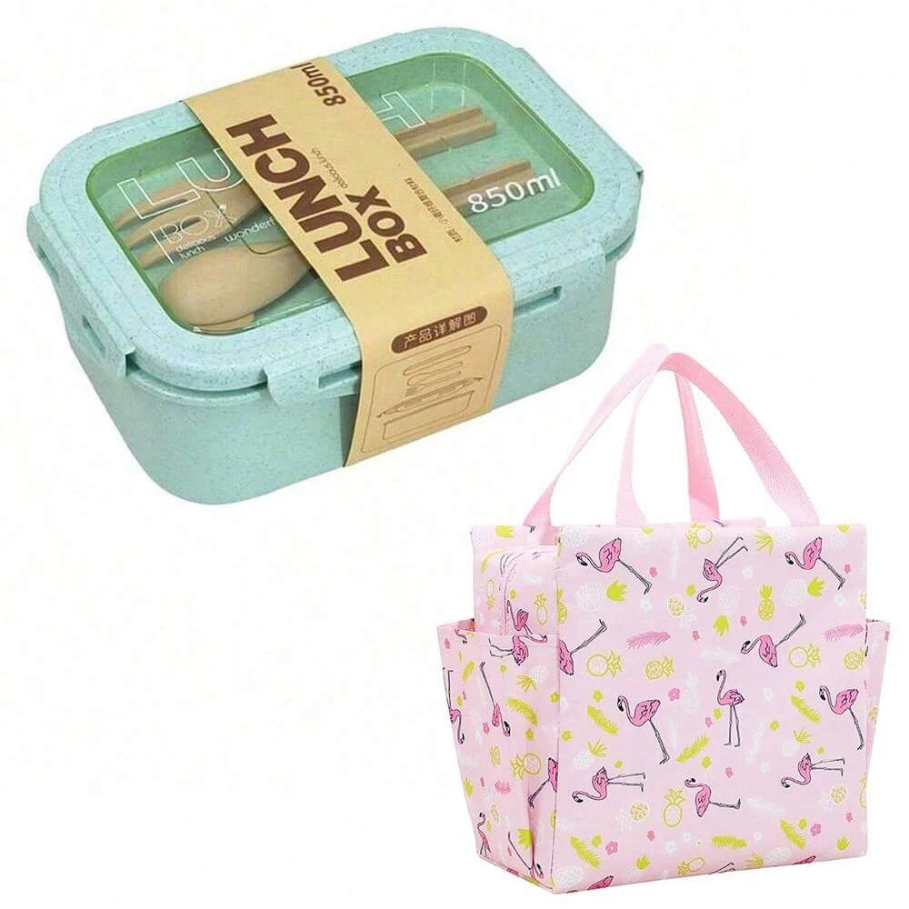 1pc Wheat Straw Lunch Box