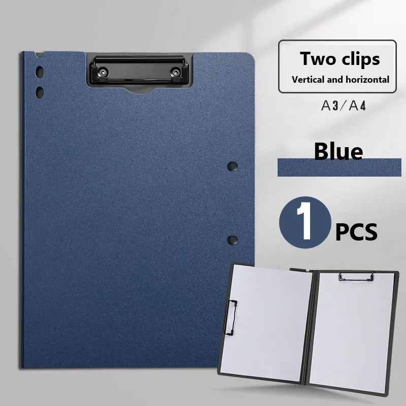 Double Clip Heavy Duty Pocket Folder with Writing Pad
