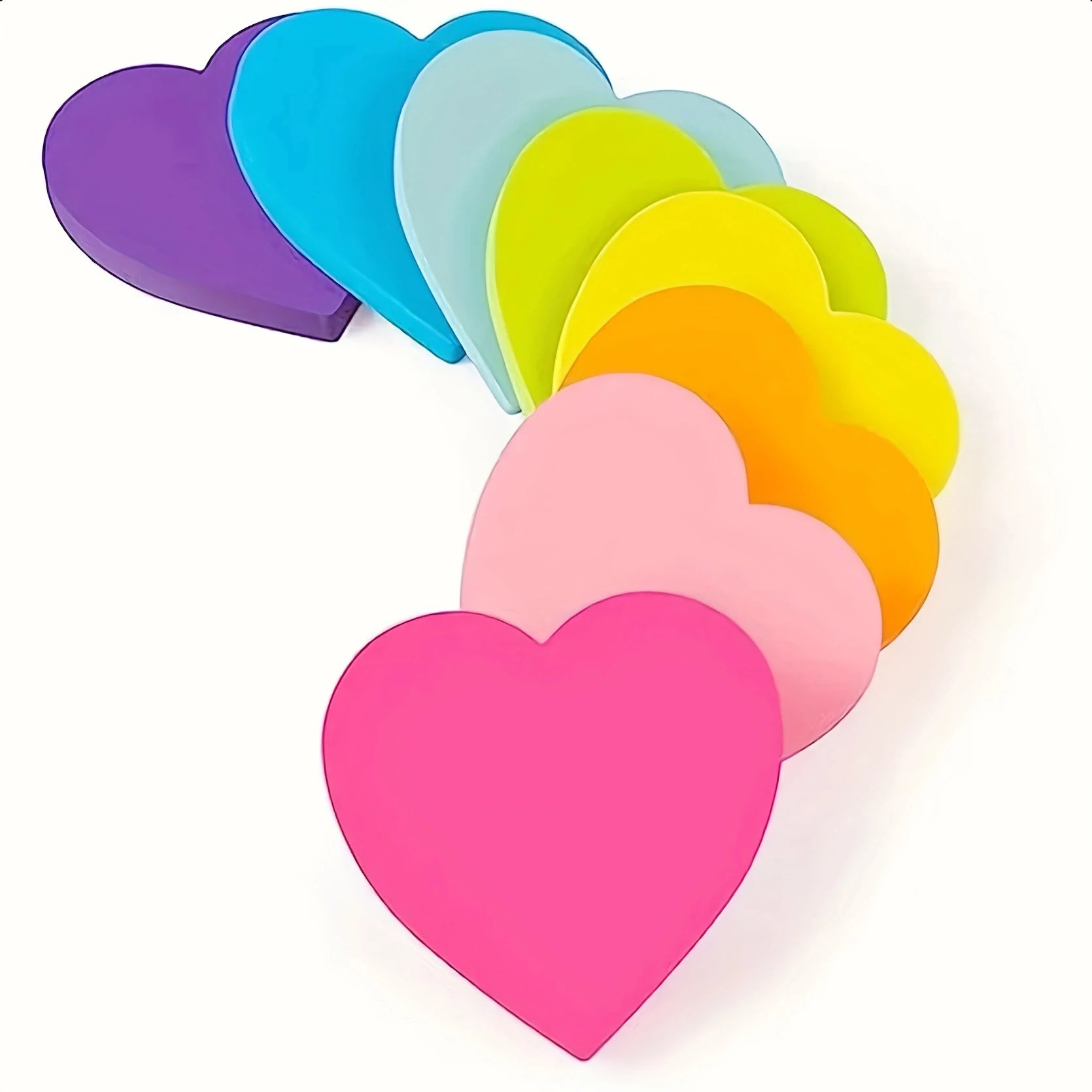 8 Colors Heart Pentagon Shaped Sticky Notes