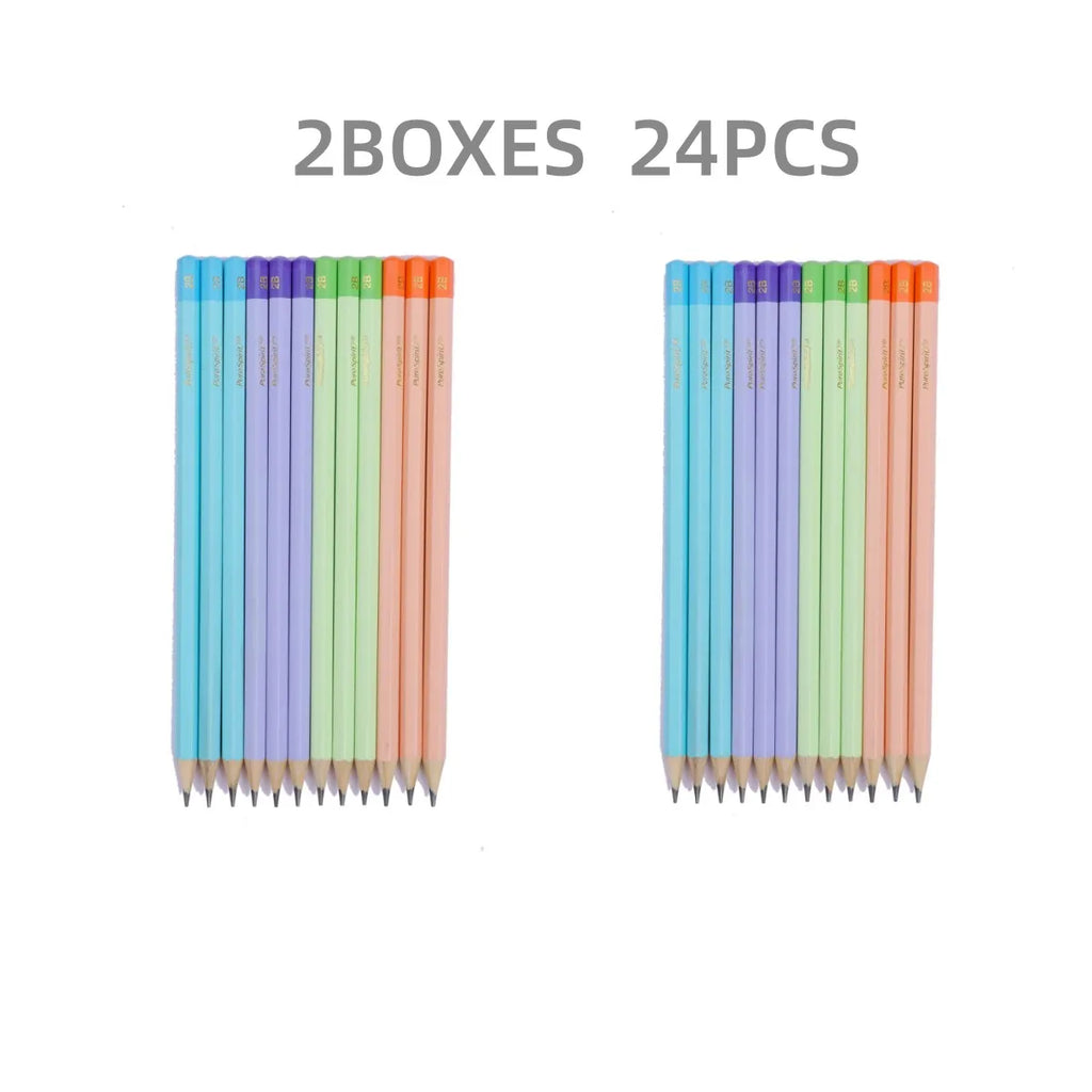 Macaron Wood Case 2B Pencils