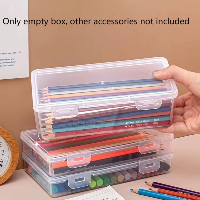 Transparent Large Capacity Plastic Pencil Box