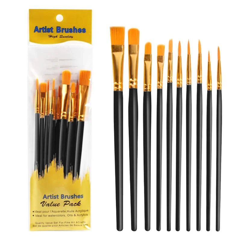 10Pcs/Set Multi-functional Watercolor Brush Set