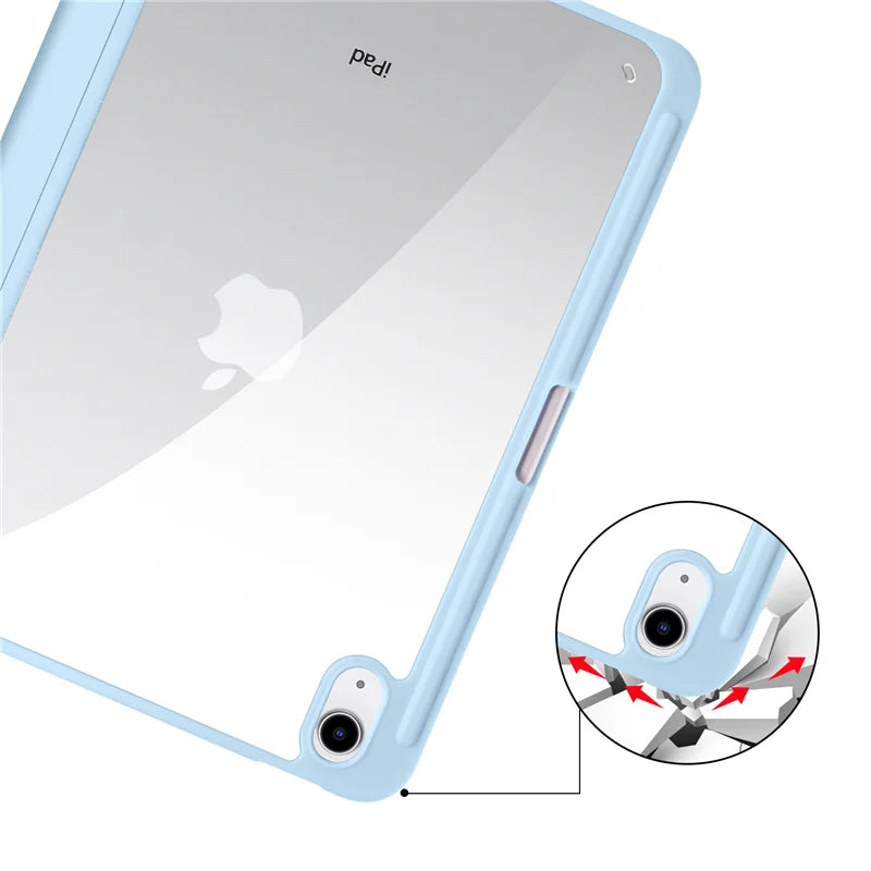 For iPad 10th Gen Case with Pen Holder Trifold