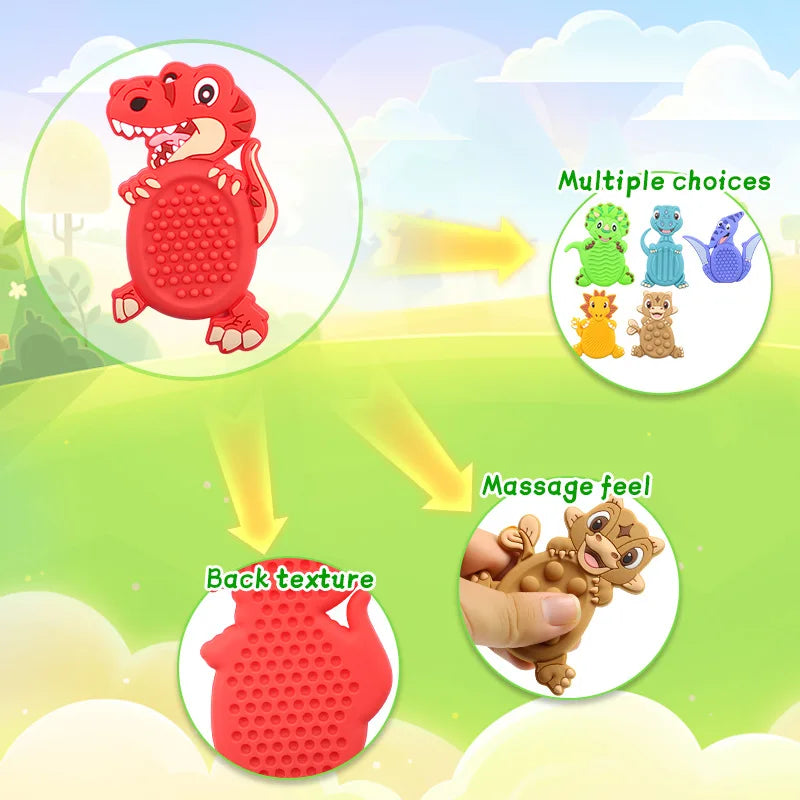 6pcs Dinosaur Sensory Fidget Stress Toys