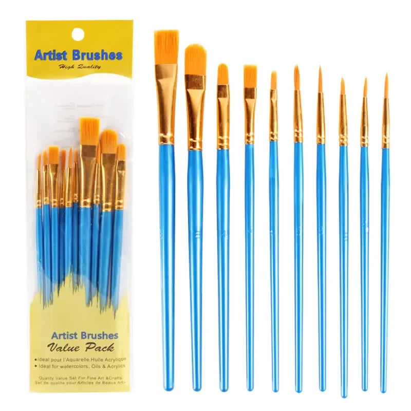 10Pcs/Set Multi-functional Watercolor Brush Set