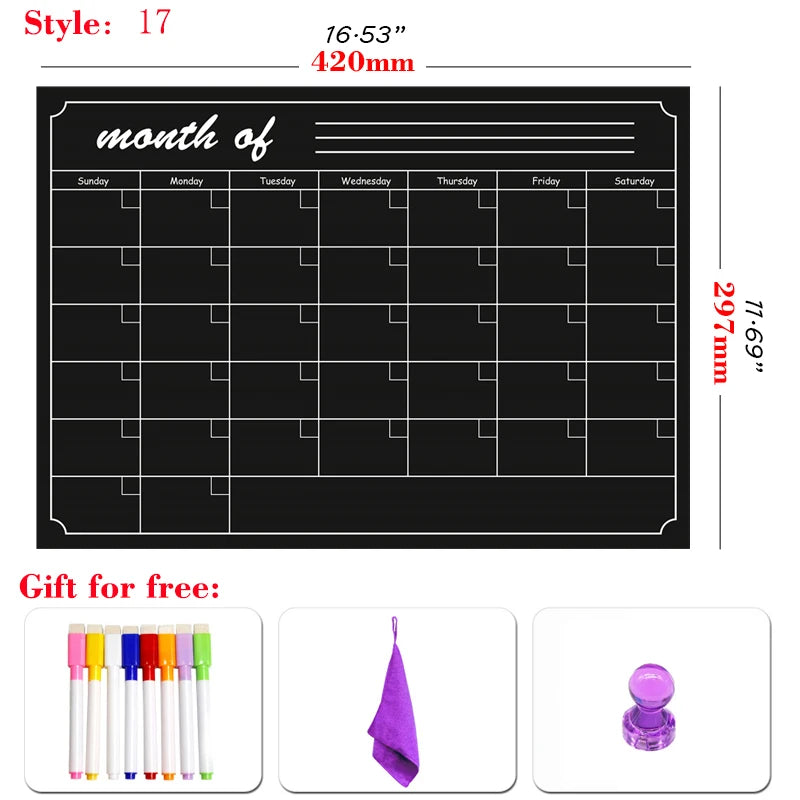 A3 Size Magnetic Monthly Planner