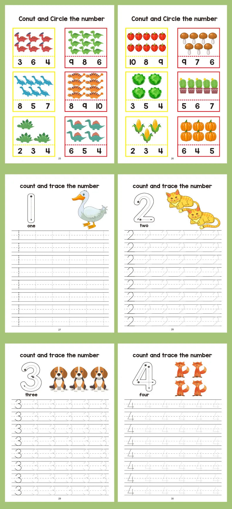 Interactive Preschool Math Workbook