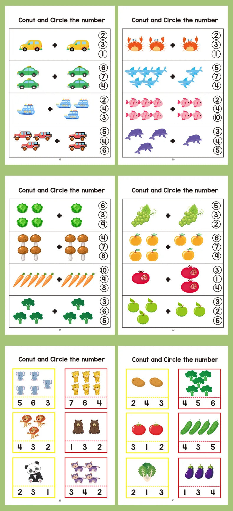 Interactive Preschool Math Workbook