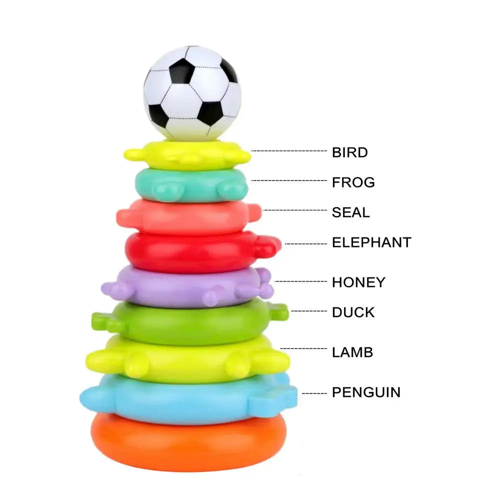 Rainbow Balance Stacking Ring Game