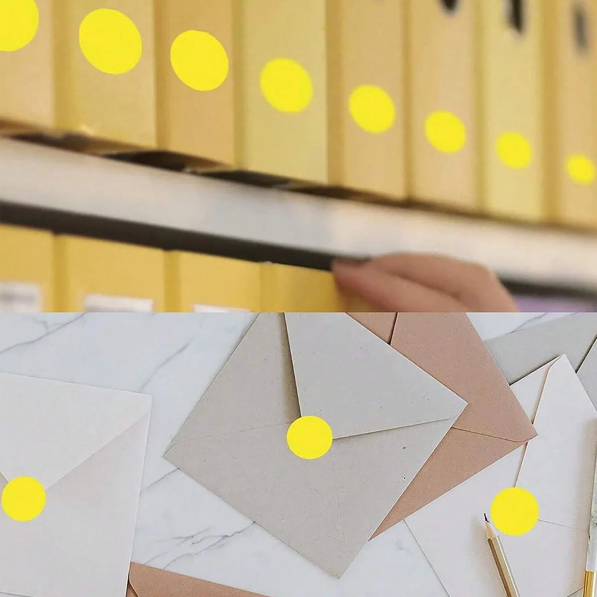 6Rolls 3000pcs Round Colorful Dot Stickers