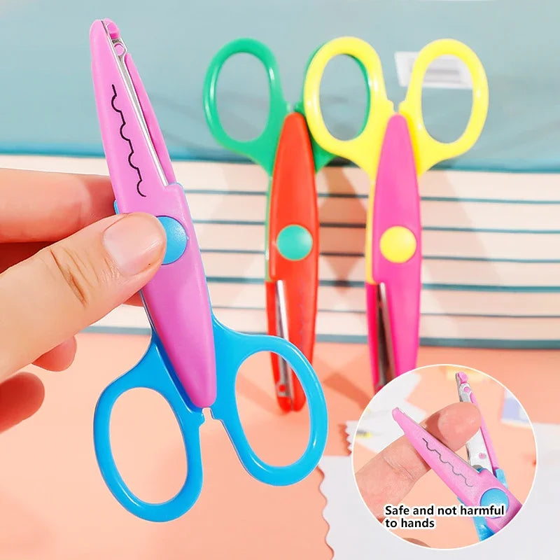 6Pcs Kids Safety Scissors Decorative Lace Edge
