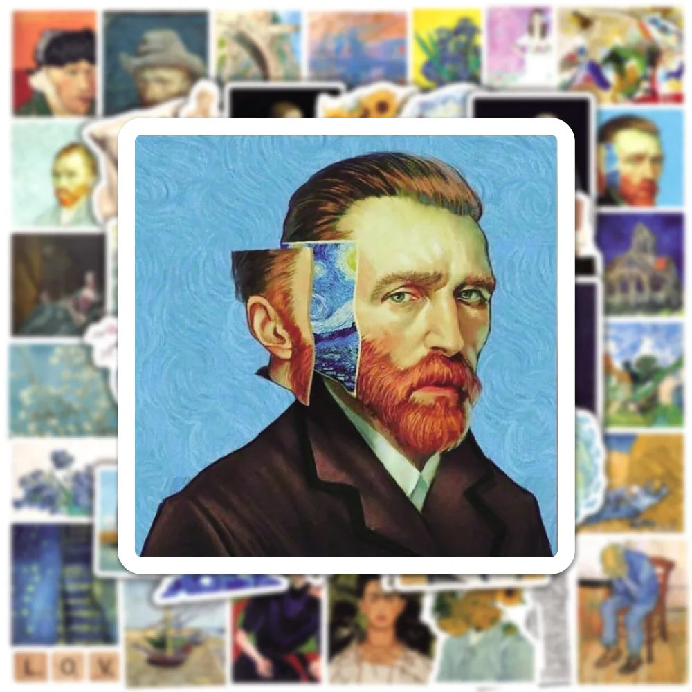 Vintage Painting PVC Stickers