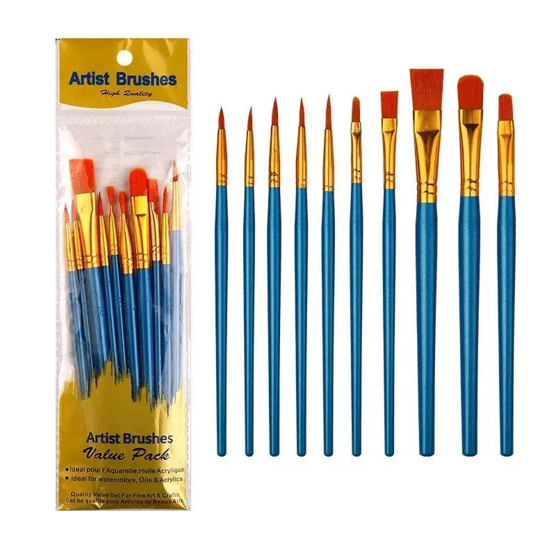 10Pcs/Set Multi-functional Watercolor Brush Set