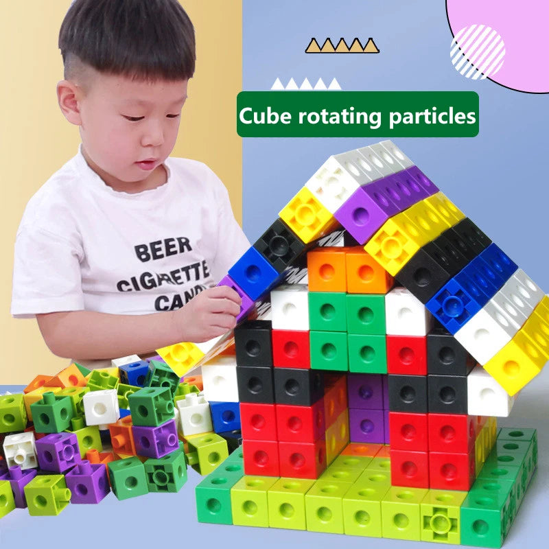 100/200Pcs 10 Colors Connected Cube Toys