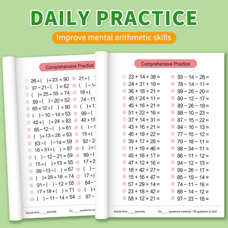 Children's Math Exercise Book