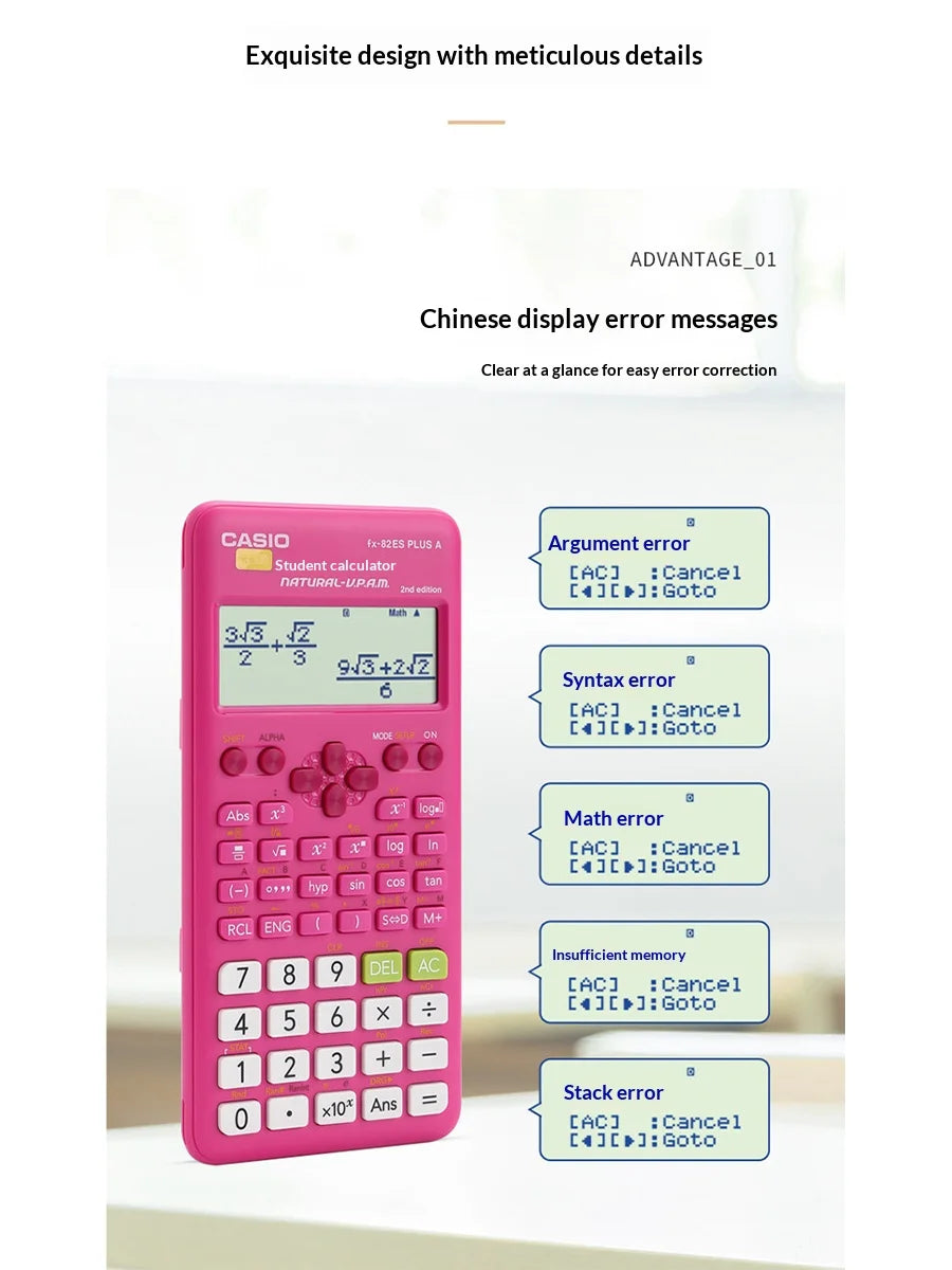 Casio Genuine FX-82ES Multifunction Scientific Calculator