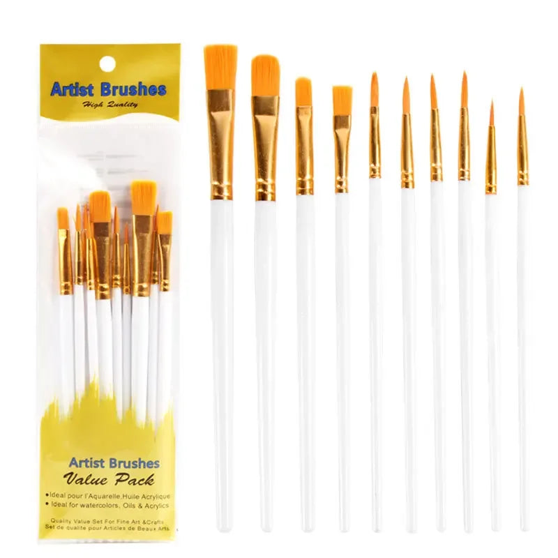 10Pcs/Set Multi-functional Watercolor Brush Set